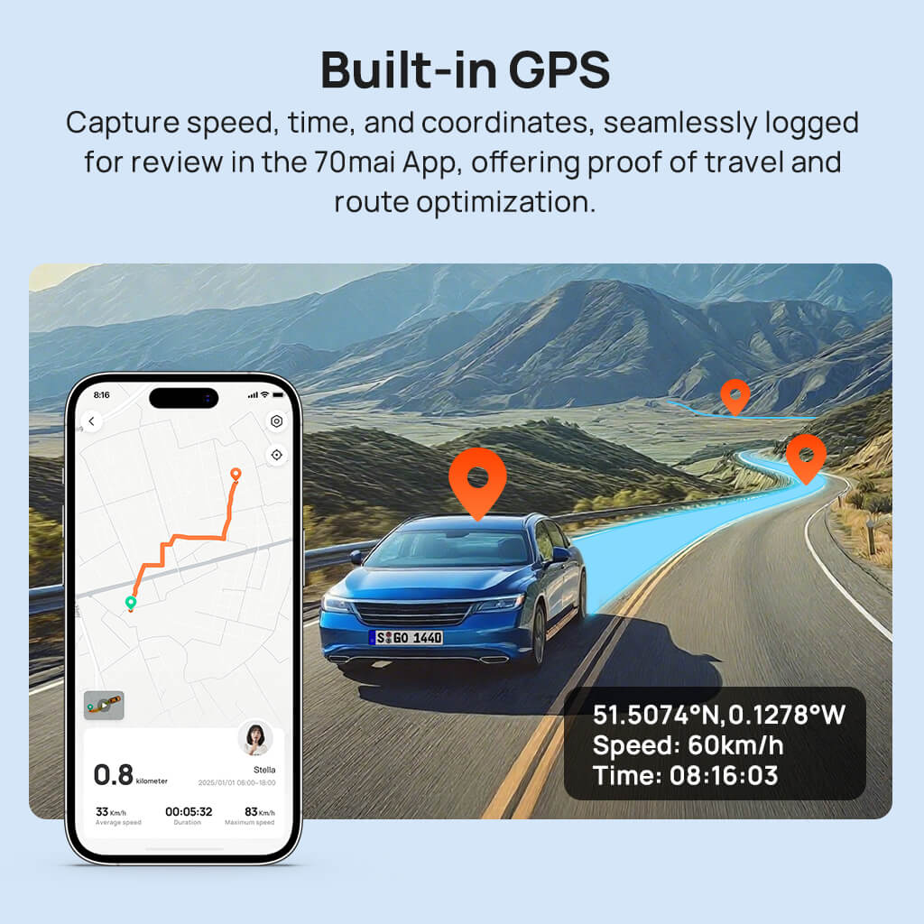 Dash Cam A800SE 4K HDR