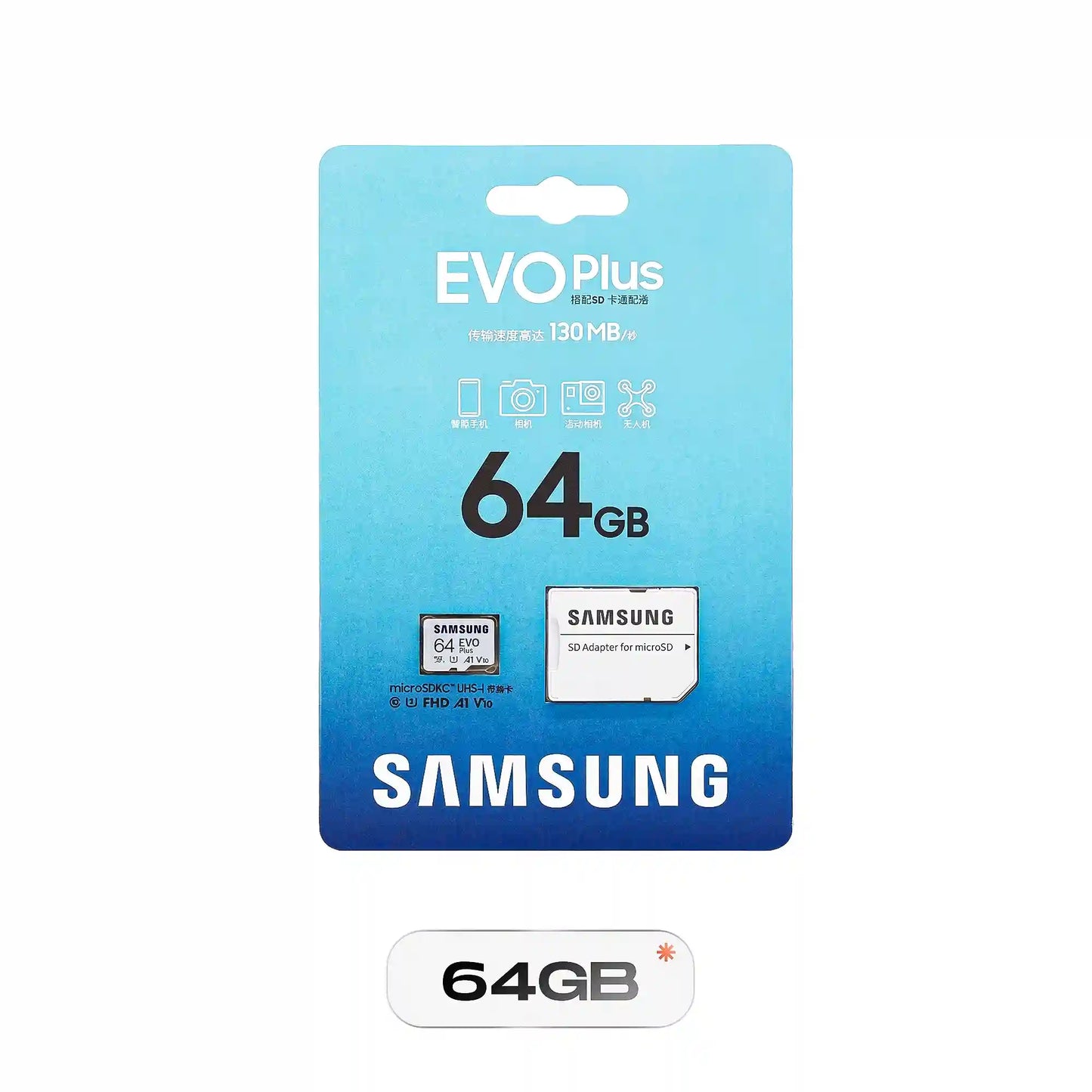 Samsung Carte Memoire 64G Evo plus U3 4K 130mb