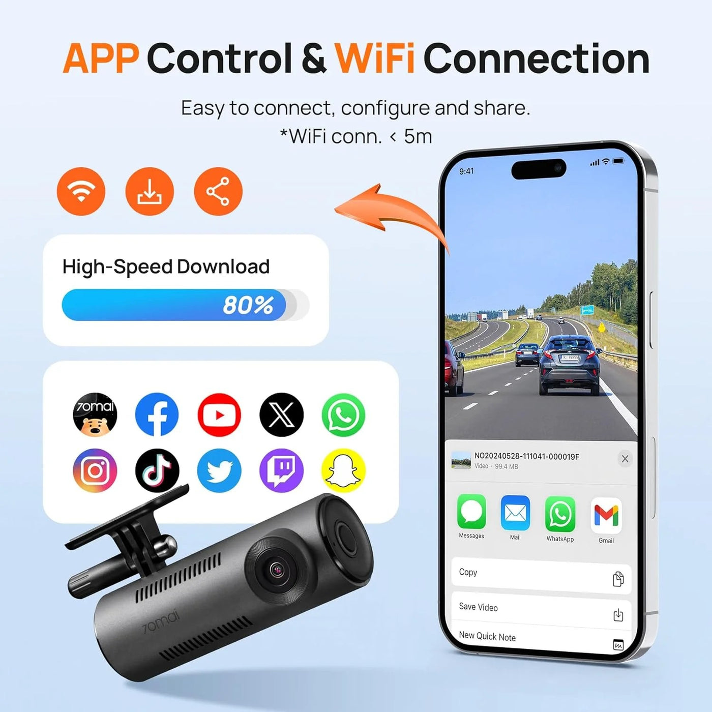 Pack Dash Cam M310 2K QHD