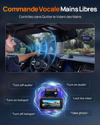 Commande vocale de la 70mai A810 Lite pour garder les mains sur le volant