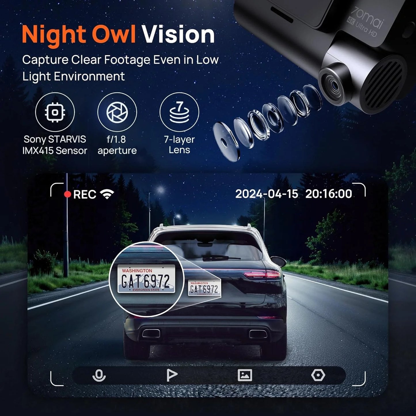 Dash Cam A800S 4K