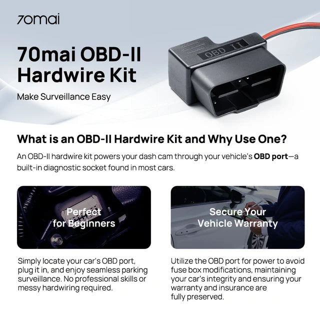 70mai OBD-II Hardwire Kit (Type-C)