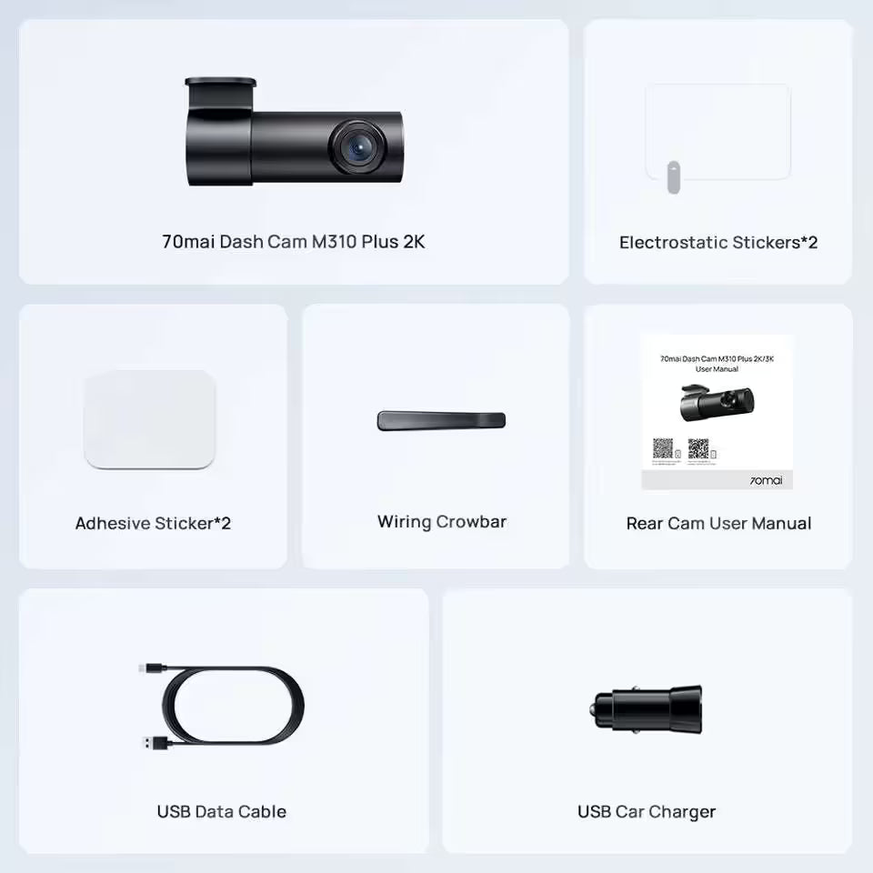 Contenu de la boîte 70mai M310 Plus 2K