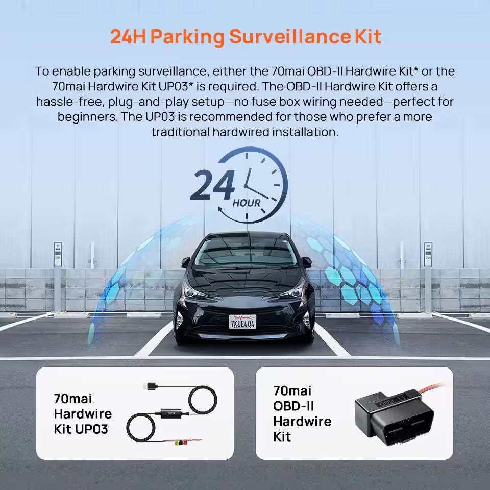 Kit de surveillance parking 24h pour 70mai M310 Plus : UP03 ou OBD