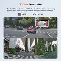 Résolution 2K de la 70mai M310 Plus, détails et plaques lisibles