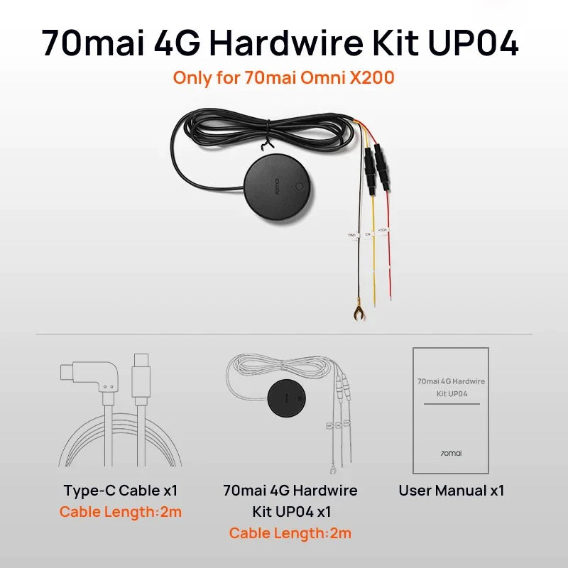 70mai Hardwire Kit UP04 4G LTE